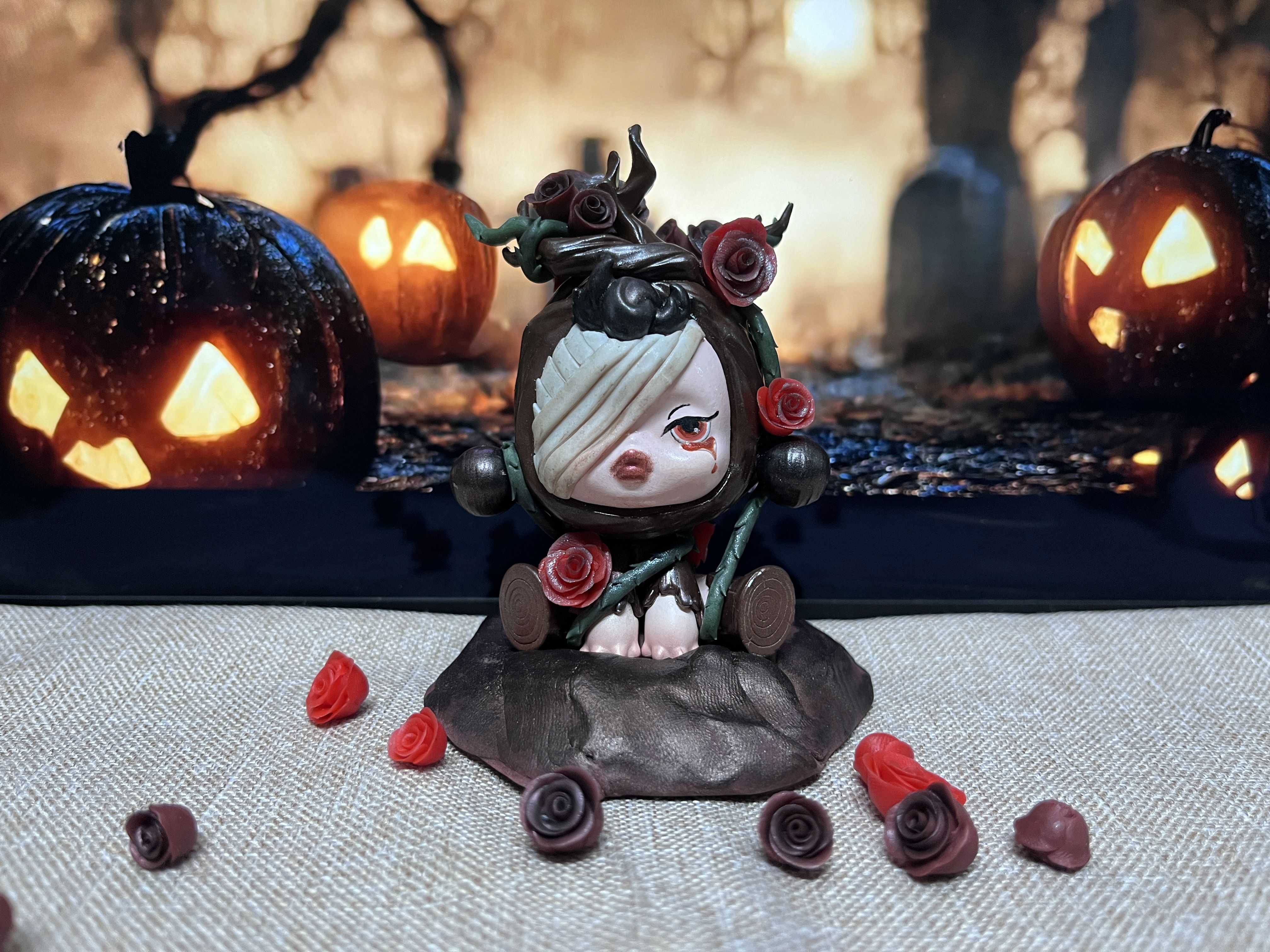 Custom Halloween Skullpanda Figurine