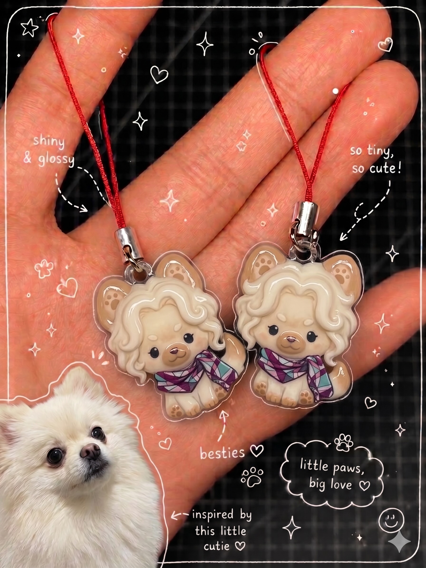 Chibi Pet Phone Charm / Key Chain (1 piece)