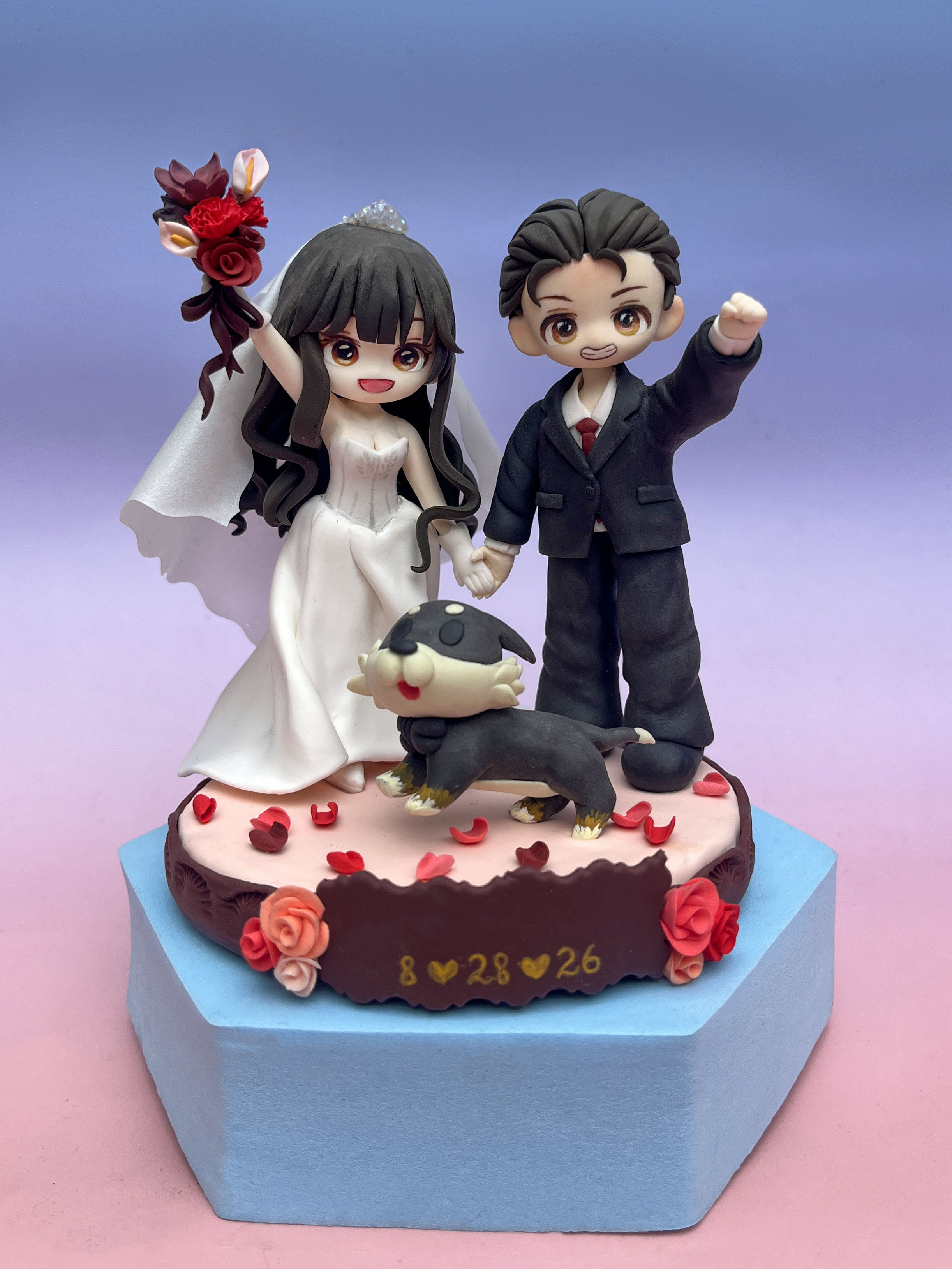 Handmade Wedding Cake Toppers With Pet
